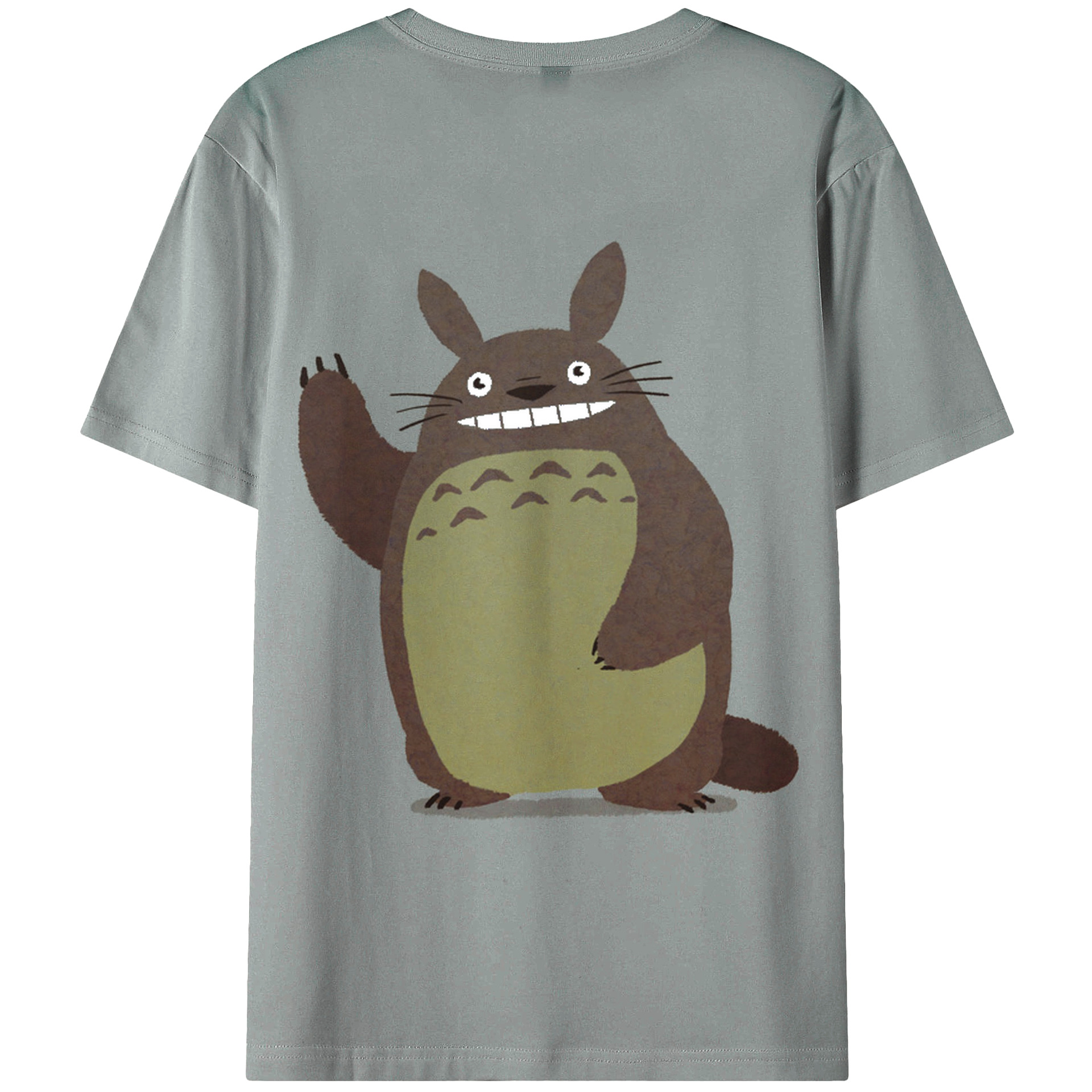 （画像用） となりのトトロ 草壁メイ 草壁サツキ My Neighbor Totoro Satsuki Kusakabe Mei Kusakabe 綿100％ メンズ半袖Tシャツ（バックプリント） 通気性